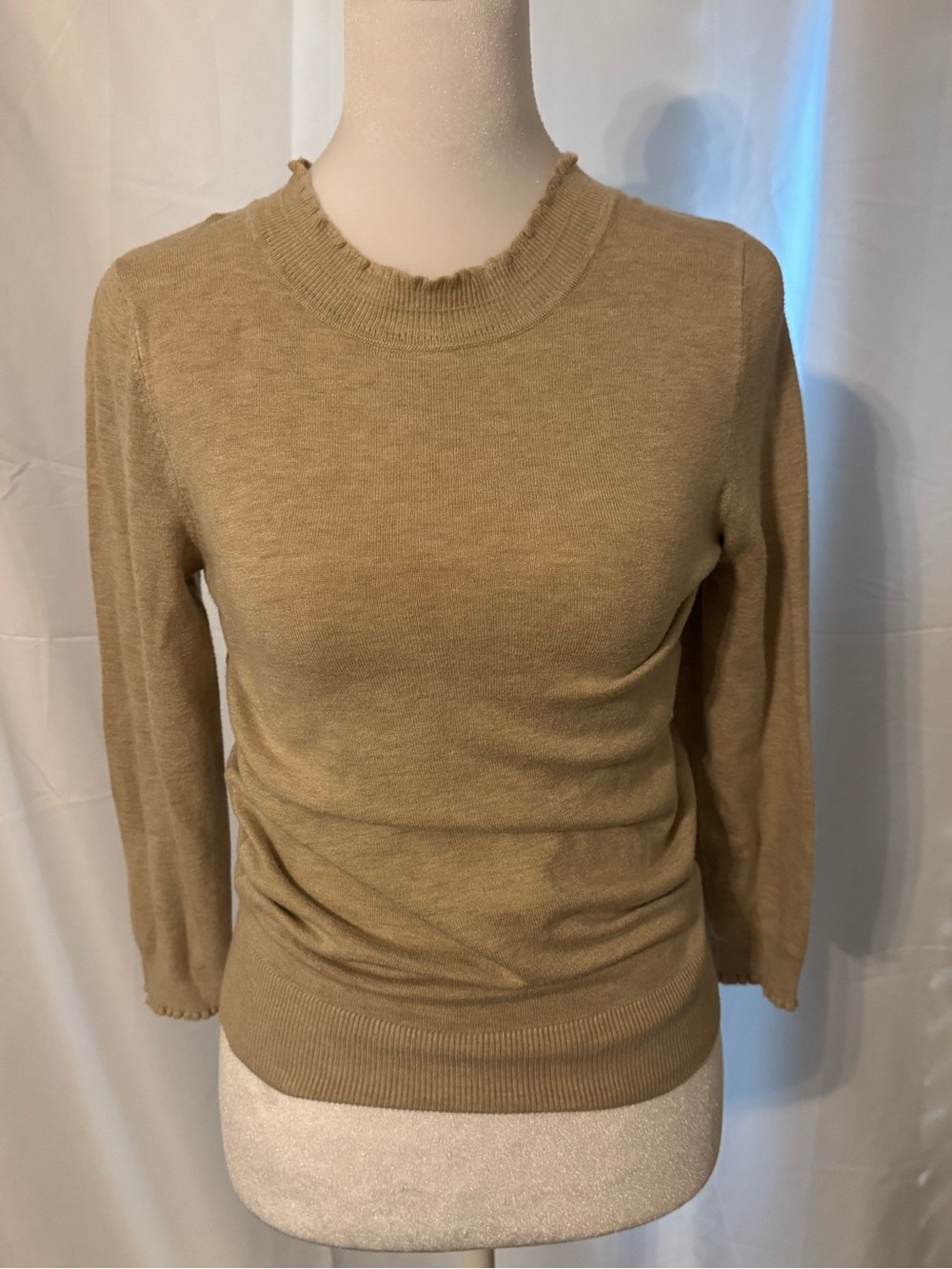 Classic Women’s Crewneck Sweater Top - Tan